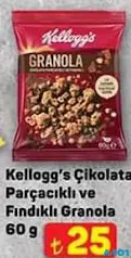 KELLOGG'S ÇİKOLATA PARÇACIKLI VE FINDIKLI GRANOLA 60 G